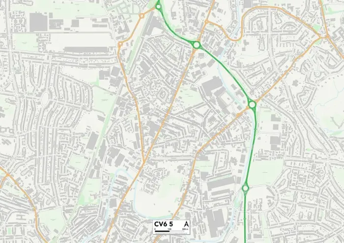 Stampa con cornice : Coventry CV6 5 Map Stampa con cornice : Coventry CV6 5 Map