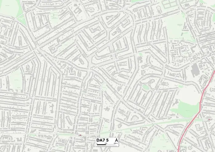Stampa con cornice : Bexley DA7 5 Mappa
