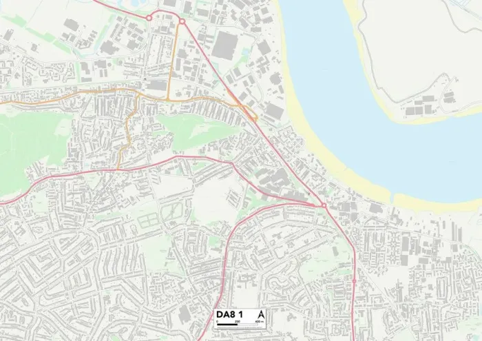 Stampa con cornice : Bexley DA8 1 Mappa Stampa con cornice : Bexley DA8 1 Mappa