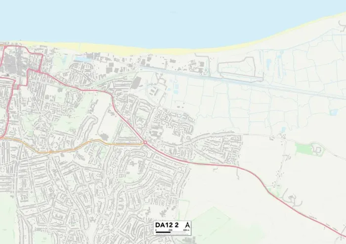 Stampa con cornice : Gravesham DA12 2 Mappa Stampa con cornice : Gravesham DA12 2 Mappa