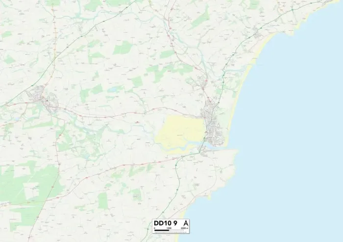 Stampa con cornice : Angus DD10 9 Map Stampa con cornice : Angus DD10 9 Map