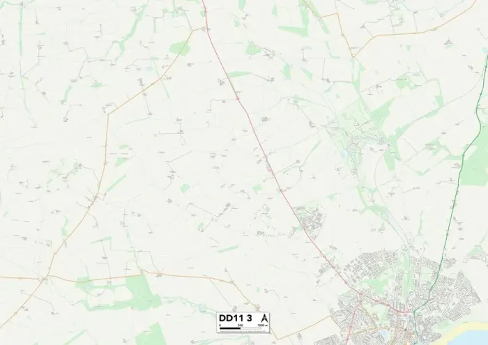 Stampa con cornice : Angus DD11 3 Map