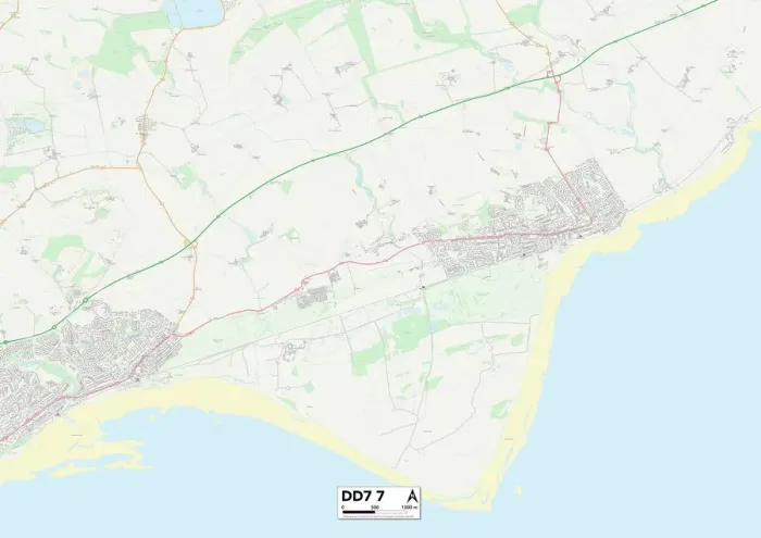 Stampa con cornice : Angus DD7 7 Map
