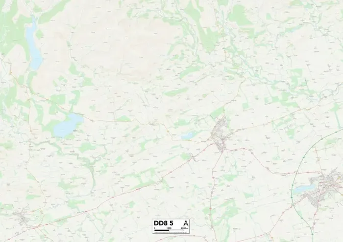 Stampa con cornice : Angus DD8 5 Map Stampa con cornice : Angus DD8 5 Map