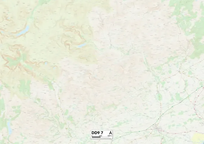 Stampa con cornice : Angus DD9 7 Map Stampa con cornice : Angus DD9 7 Map