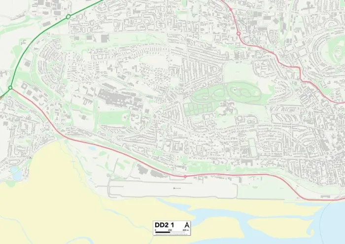 Stampa con cornice : Dundee DD2 1 Mappa Stampa con cornice : Dundee DD2 1 Mappa