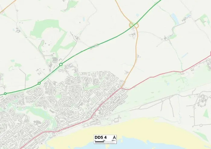 Stampa con cornice : Dundee DD5 4 Mappa Stampa con cornice : Dundee DD5 4 Mappa