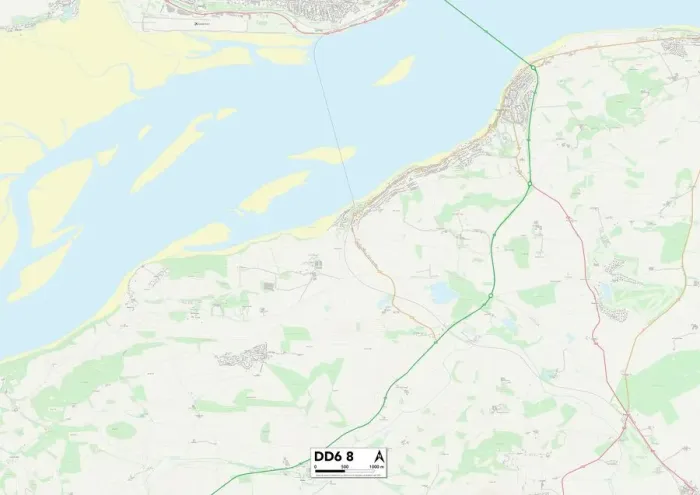 Stampa con cornice : Fife DD6 8 Map Stampa con cornice : Fife DD6 8 Map