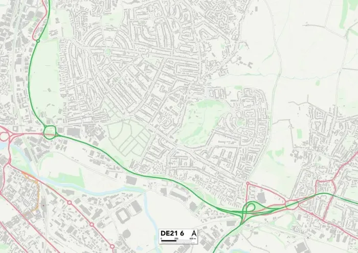 Stampa con cornice : Derby DE21 6 Map Stampa con cornice : Derby DE21 6 Map