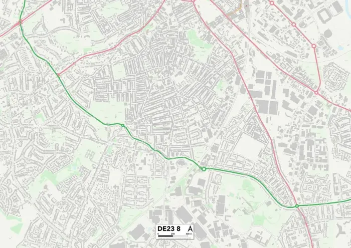 Stampa con cornice : Derby DE23 8 Mappa Stampa con cornice : Derby DE23 8 Mappa