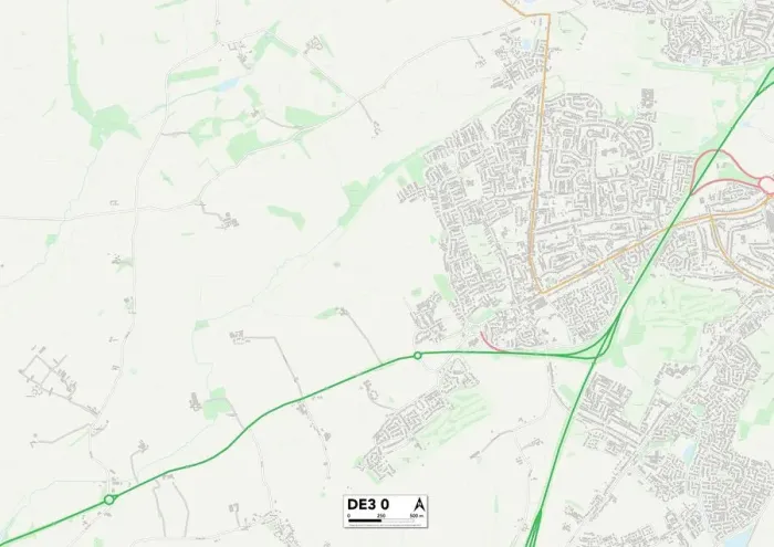 Stampa con cornice : Derby DE3 0 Mappa Stampa con cornice : Derby DE3 0 Mappa