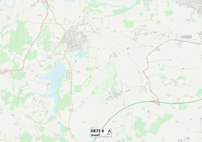 Stampa con cornice : Derby DE73 8 Mappa Stampa con cornice : Derby DE73 8 Mappa