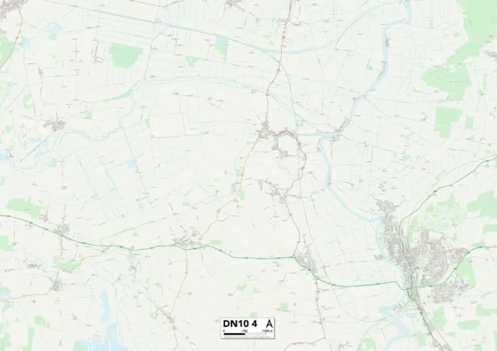 Stampa con cornice : Doncaster DN10 4 Mappa