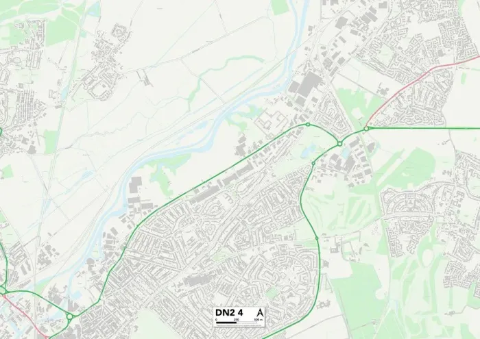 Stampa con cornice : Doncaster DN2 4 Mappa