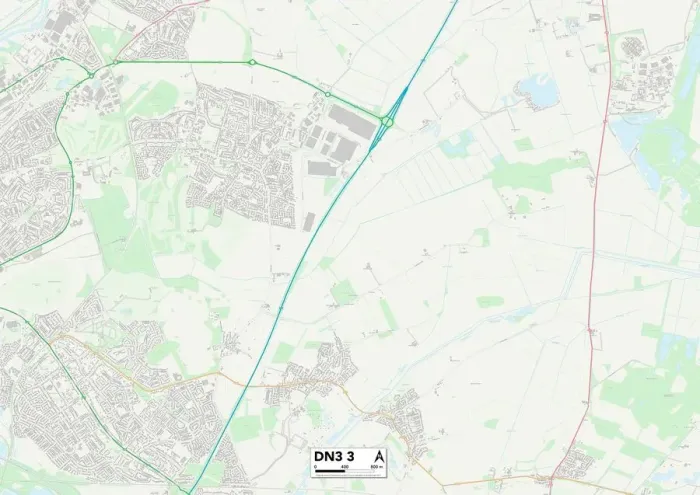Stampa con cornice : Doncaster DN3 3 Map Stampa con cornice : Doncaster DN3 3 Map