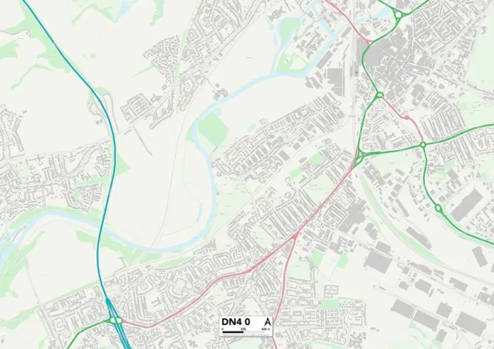 Stampa con cornice : Doncaster DN4 0 Mappa Stampa con cornice : Doncaster DN4 0 Mappa