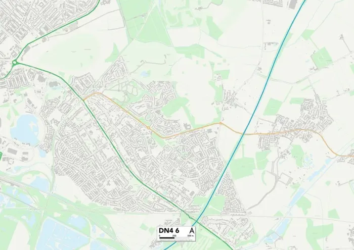 Stampa con cornice : Doncaster DN4 6 Mappa Stampa con cornice : Doncaster DN4 6 Mappa