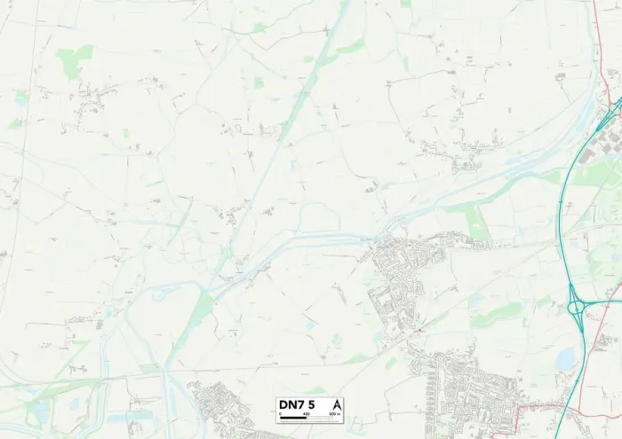Stampa con cornice : Doncaster DN7 5 Mappa Stampa con cornice : Doncaster DN7 5 Mappa