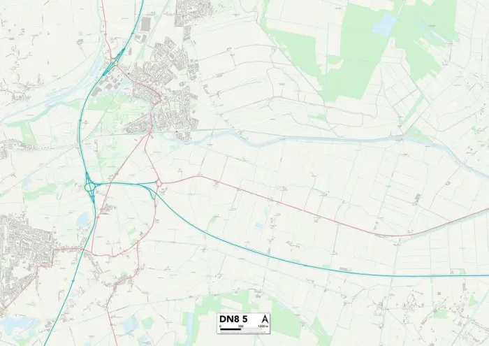 Stampa con cornice : Doncaster DN8 5 Mappa Stampa con cornice : Doncaster DN8 5 Mappa