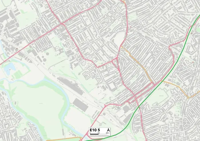 Stampa con cornice : Hackney E10 5 Map