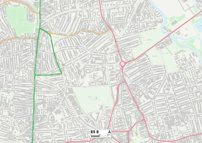 Stampa con cornice : Hackney E5 8 Map