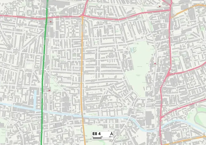 Stampa con cornice : Hackney E8 4 Mappa