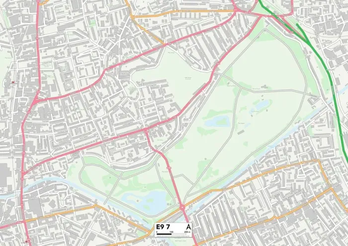 Stampa con cornice : Hackney E9 7 Map Stampa con cornice : Hackney E9 7 Map