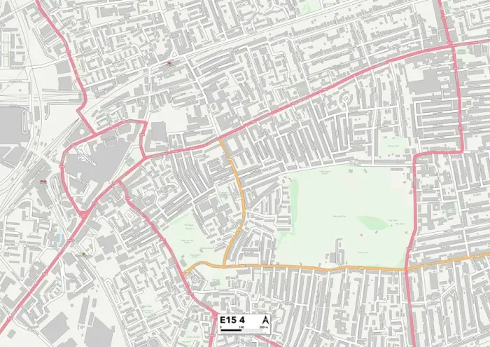 Stampa con cornice : Nuovo Ham E15 4 Mappa