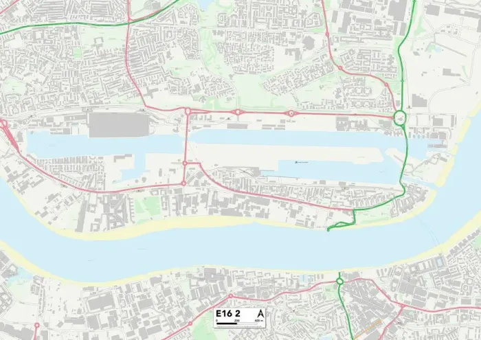 Stampa con cornice : Newham E16 2 Mappa
