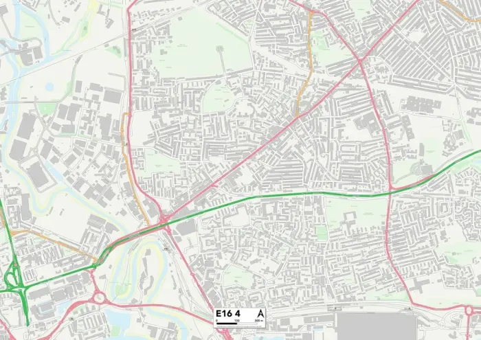 Stampa con cornice : Newham E16 4 Mappa