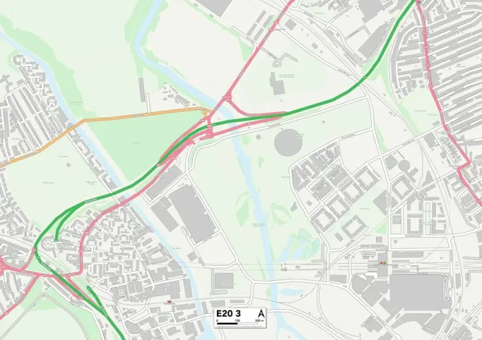 Stampa con cornice : Newham E20 3 Mappa Stampa con cornice : Newham E20 3 Mappa