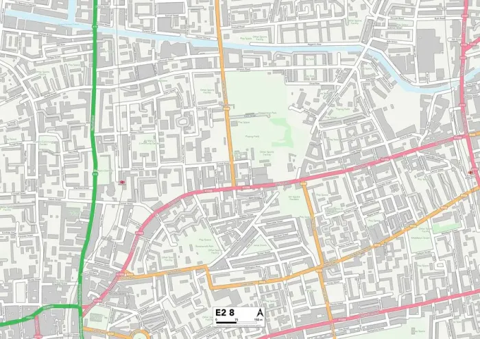 Stampa con cornice : Tower Hamlets E2 8 Mappa Stampa con cornice : Tower Hamlets E2 8 Mappa
