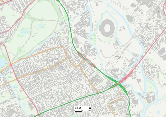 Stampa con cornice : Tower Hamlets E3 2 Mappa Stampa con cornice : Tower Hamlets E3 2 Mappa