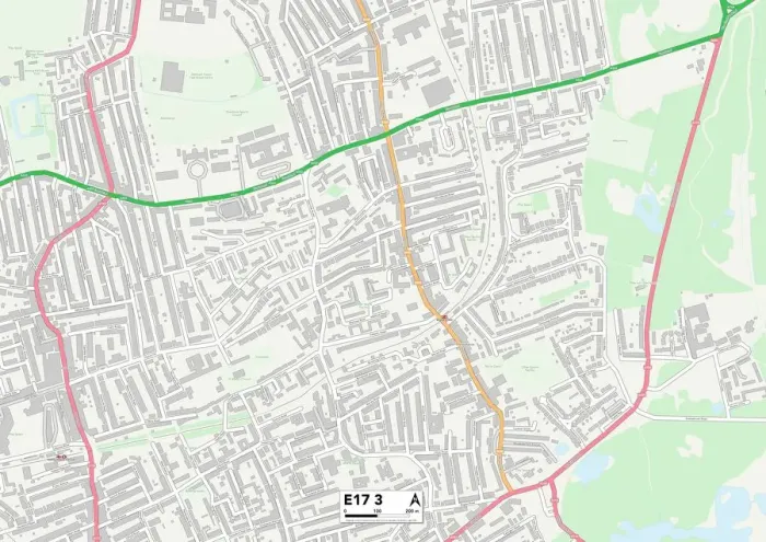 Stampa con cornice : Waltham Forest E17 3 Mappa Stampa con cornice : Waltham Forest E17 3 Mappa