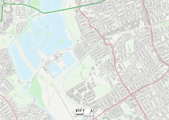 Stampa con cornice : Waltham Forest E17 7 Mappa Stampa con cornice : Waltham Forest E17 7 Mappa