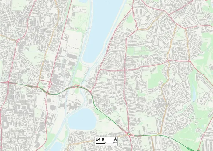 Stampa con cornice : Waltham Forest E4 8 Mappa Stampa con cornice : Waltham Forest E4 8 Mappa