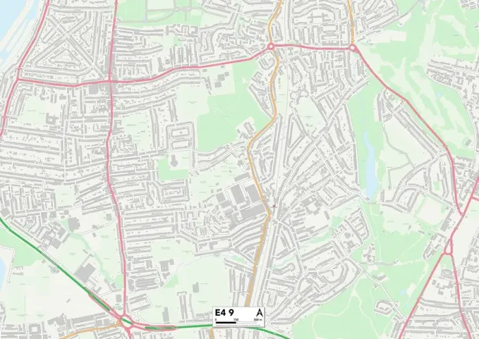 Stampa con cornice : Waltham Forest E4 9 Mappa Stampa con cornice : Waltham Forest E4 9 Mappa