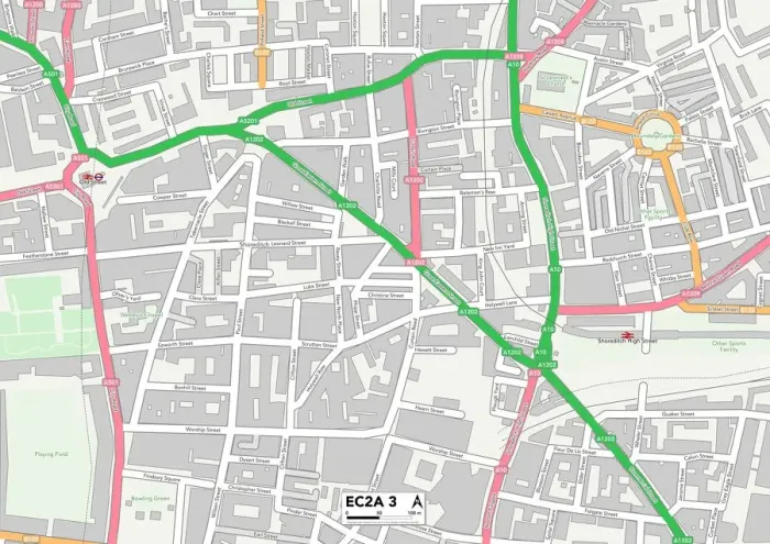 Stampa con cornice : Hackney EC2A 3 Map Stampa con cornice : Hackney EC2A 3 Map