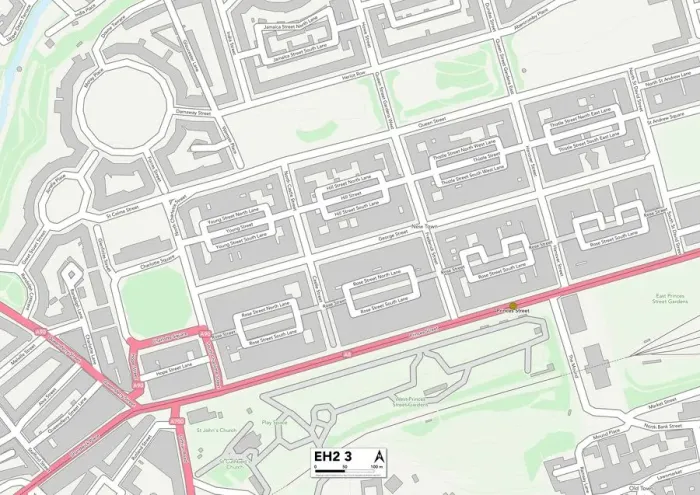 Stampa con cornice : Edimburgo EH2 3 Mappa