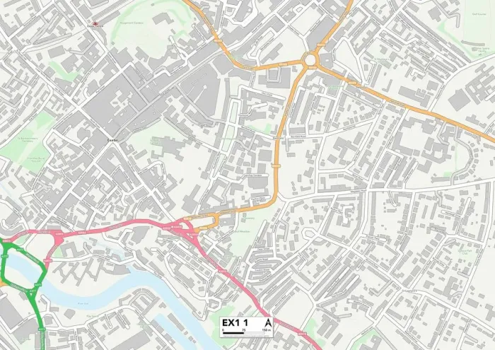 Stampa con cornice : Exeter EX1 1 Mappa Stampa con cornice : Exeter EX1 1 Mappa