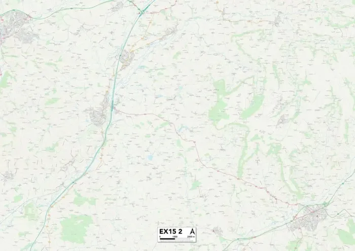 Stampa con cornice : Exeter EX15 2 Mappa Stampa con cornice : Exeter EX15 2 Mappa