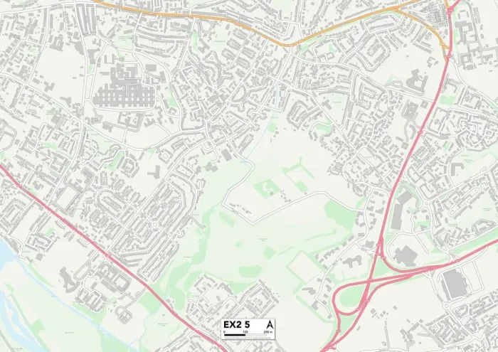Stampa con cornice : Exeter EX2 5 Mappa Stampa con cornice : Exeter EX2 5 Mappa