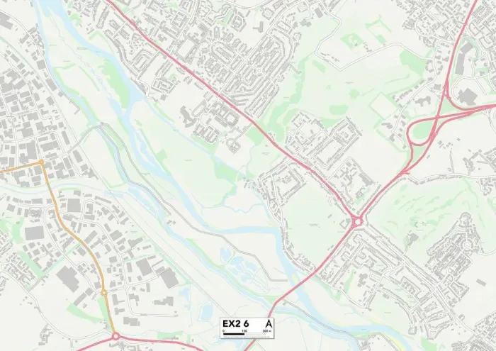 Stampa con cornice : Exeter EX2 6 Map