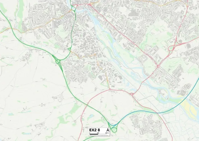 Stampa con cornice : Exeter EX2 8 Map
