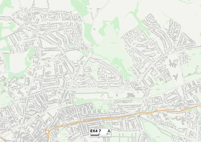 Stampa con cornice : Exeter EX4 7 Map