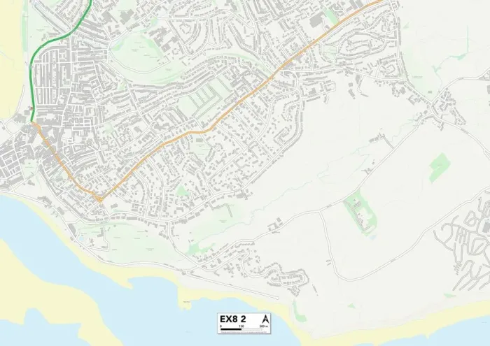 Stampa con cornice : Exeter EX8 2 Mappa