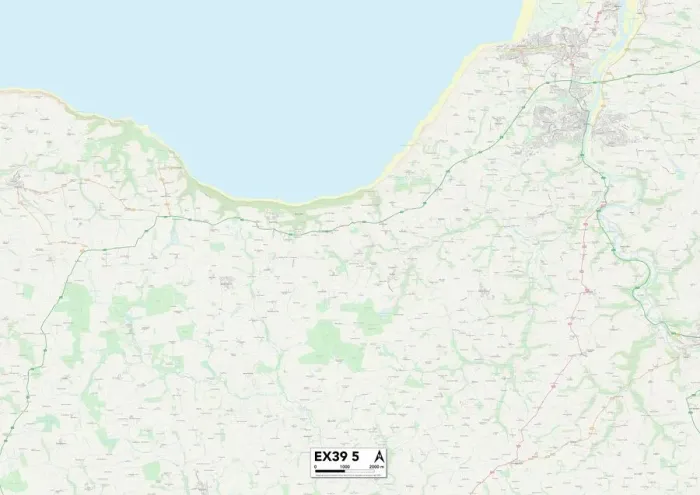Stampa con cornice : Torridge EX39 5 Map