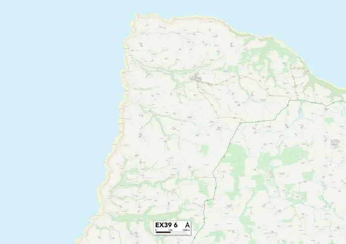 Stampa con cornice : Torridge EX39 6 Map
