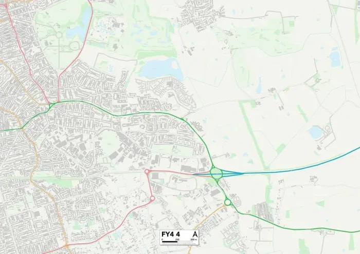 Stampa con cornice : Blackpool FY4 4 Map Stampa con cornice : Blackpool FY4 4 Map