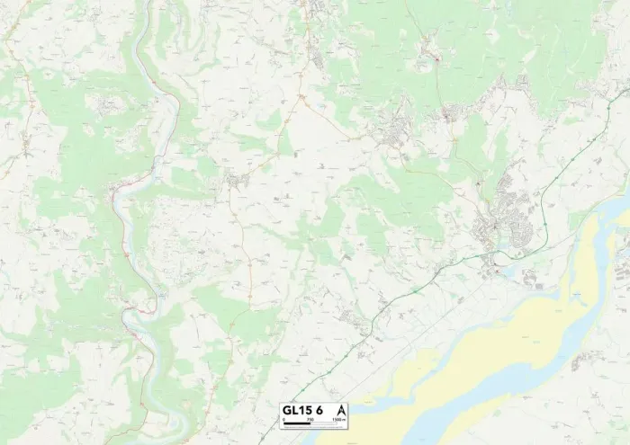 Stampa con cornice : Gloucester GL15 6 Mappa Stampa con cornice : Gloucester GL15 6 Mappa
